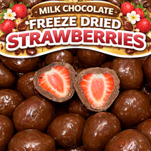 Load image into Gallery viewer, Milk Chocolate Freeze Dried Strawberries