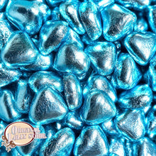 Load image into Gallery viewer, Blue Foiled Milk Chocolate Hearts