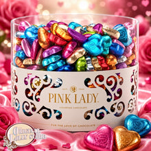 Load image into Gallery viewer, Milk Chocolate Pink Lady Hearts - Mixed Coloured Foils