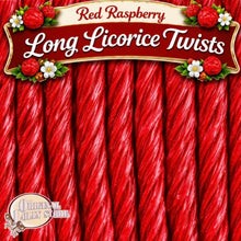 Load image into Gallery viewer, Red Raspberry Long Licorice Twists