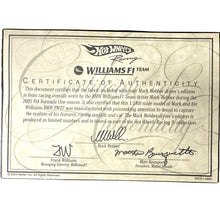 Load image into Gallery viewer, Hot Wheels Williams F1 Team Limited Edition No: 1309 no More 3000 produced