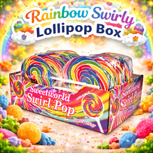 Load image into Gallery viewer, Rainbow Swirly Lollipop 200g