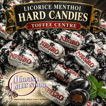 Load image into Gallery viewer, Licorice Menthol Hard Candies - Toffee Centre