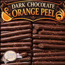 Load image into Gallery viewer, Dark Chocolate Covered Orange Peel Strips - Premium