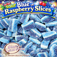 Load image into Gallery viewer, Sour Blue Raspberry Slices UK