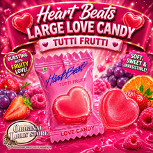 Load image into Gallery viewer, Heart Beats Large Love Candy Tutti Frutti