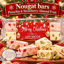 Load image into Gallery viewer, Christmas Nougat Bar Pistachio & Strawberry Almond Fruit