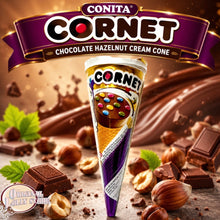 Load image into Gallery viewer, Conita Cornet Chocolate Hazelnut Cream Cone