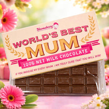 Load image into Gallery viewer, World’s Best MUM - Milk Chocolate Bar 100g