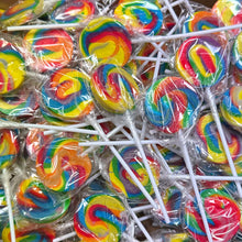 Load image into Gallery viewer, Rainbow Swirly Lollipop (Round)