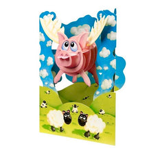 Load image into Gallery viewer, Swing Card 3D - Flying Pig