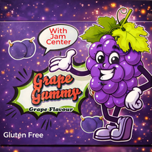 Load image into Gallery viewer, Grape Gummy with Jam Centre