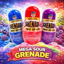 Load image into Gallery viewer, TNT Mega Sour Grenade 50g