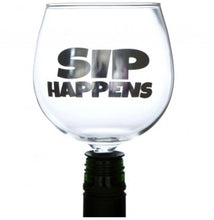 Load image into Gallery viewer, Sip Happens Tipple Topper Wine Glass