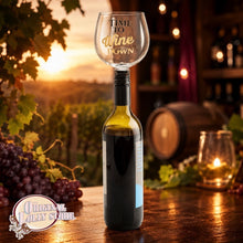 Load image into Gallery viewer, Time to Wine Down Tipple Topper Wine Glass
