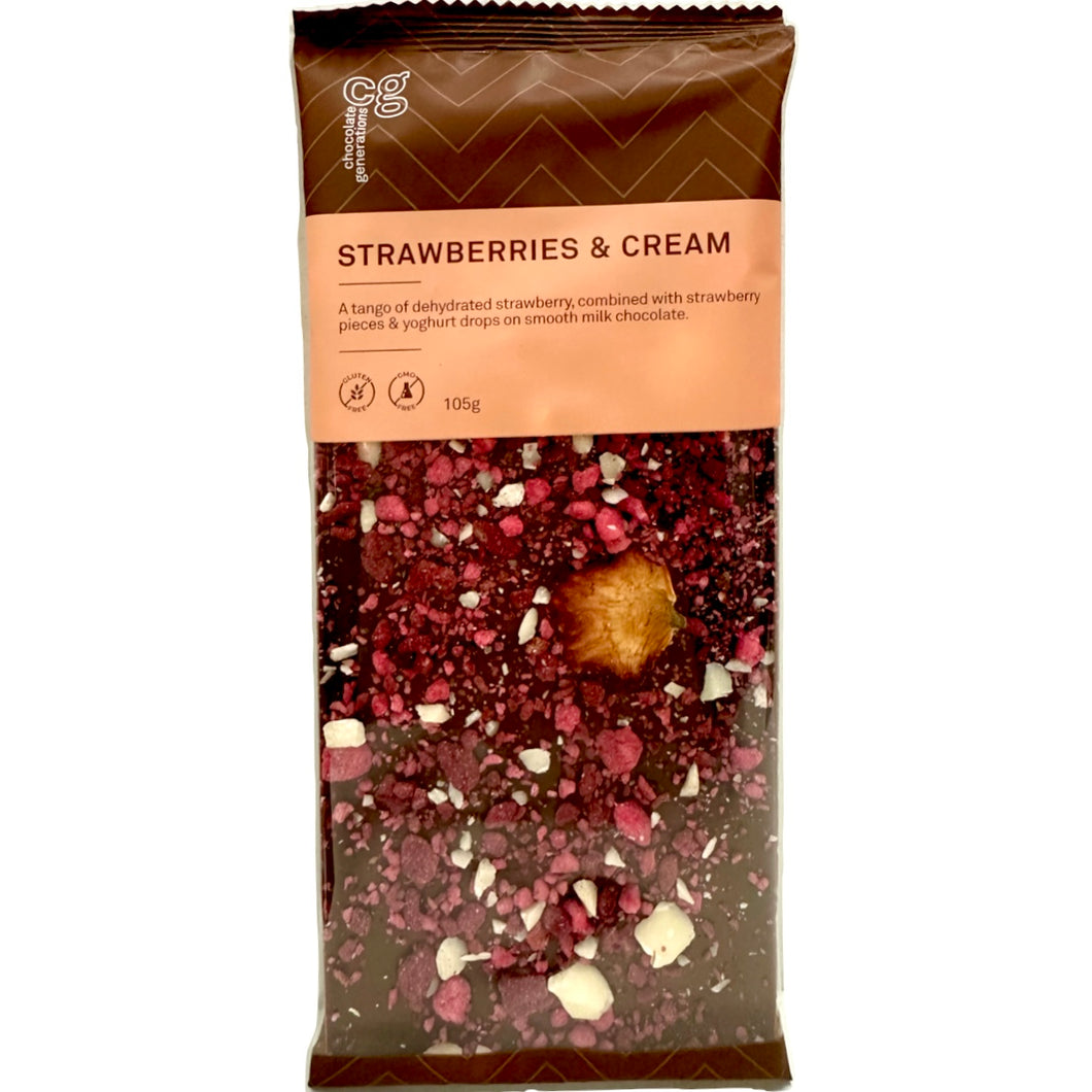 Milk Chocolate Strawberry & Cream 105g