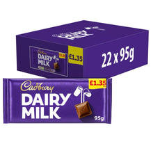 Load image into Gallery viewer, Cadbury Dairy Milk Chocolate Bar 95g UK
