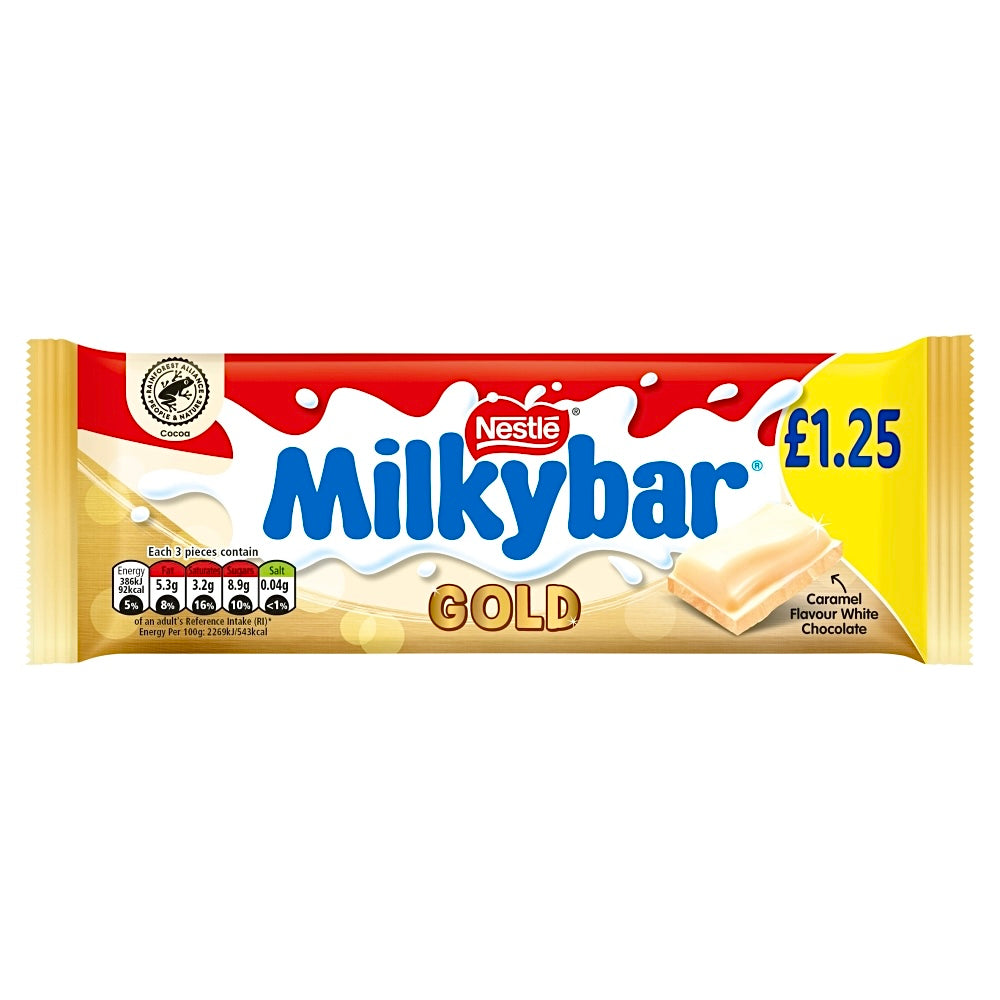 Milkybar Gold Caramel Flavour White Chocolate Bar 85g UK