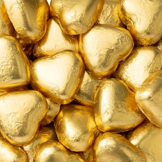 Gold Chocolate Hearts