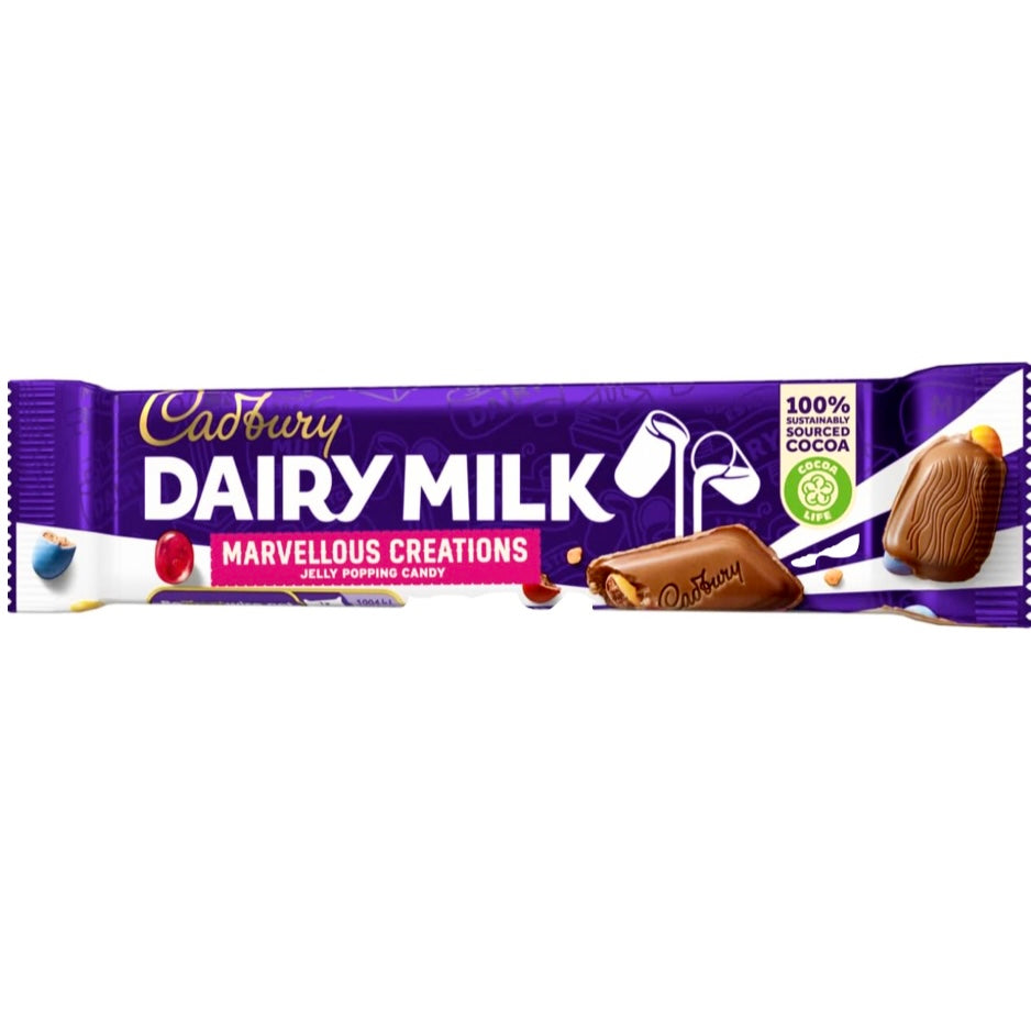 Cadbury Dairy Milk Marvellous Creations Jelly Popping Candy Bar 47g UK