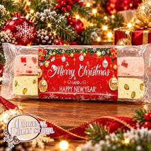 Load image into Gallery viewer, Christmas Nougat Bar Pistachio &amp; Strawberry Almond Fruit
