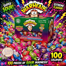 Load image into Gallery viewer, Warheads Super Sour Bubblegum Pops 19g
