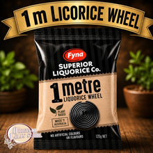 Load image into Gallery viewer, 1 Metre Licorice Wheel 120g
