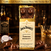 Load image into Gallery viewer, Goldkenn Jack Daniel’s Tennessee Honey Milk Chocolate Block 100g
