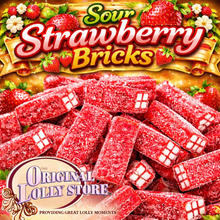 Load image into Gallery viewer, Chunky Sour Strawberry Bricks
