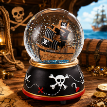 Load image into Gallery viewer, Waterball Black Pirate Ship Globe with Music - Home/Room Decor Code: NB564
