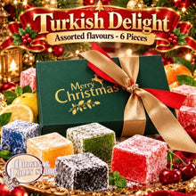 Load image into Gallery viewer, Christmas Turkish Delight 6  Piece Box - Assorted Flavours
