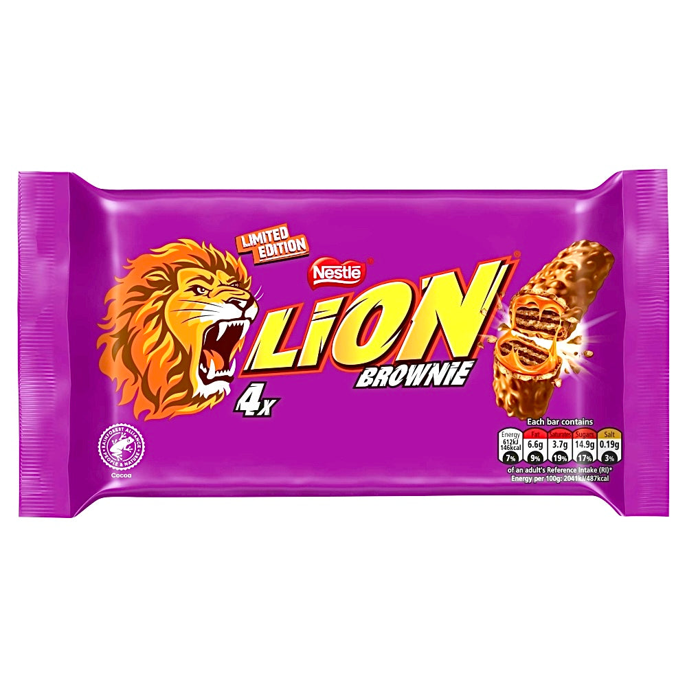 Lion Brownie Milk Chocolate Bar 30g 4 Pack UK