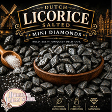 Load image into Gallery viewer, Dutch Licorice Salted Mini Diamonds
