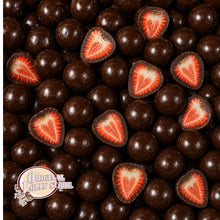 Load image into Gallery viewer, Dark Chocolate Freeze Dried Strawberries
