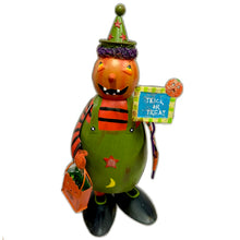 Load image into Gallery viewer, Pumpkin Metal Bobbling Figurine
