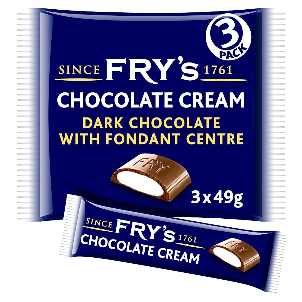 Fry's Chocolate Cream Chocolate Bar 3 Pack 147g UK