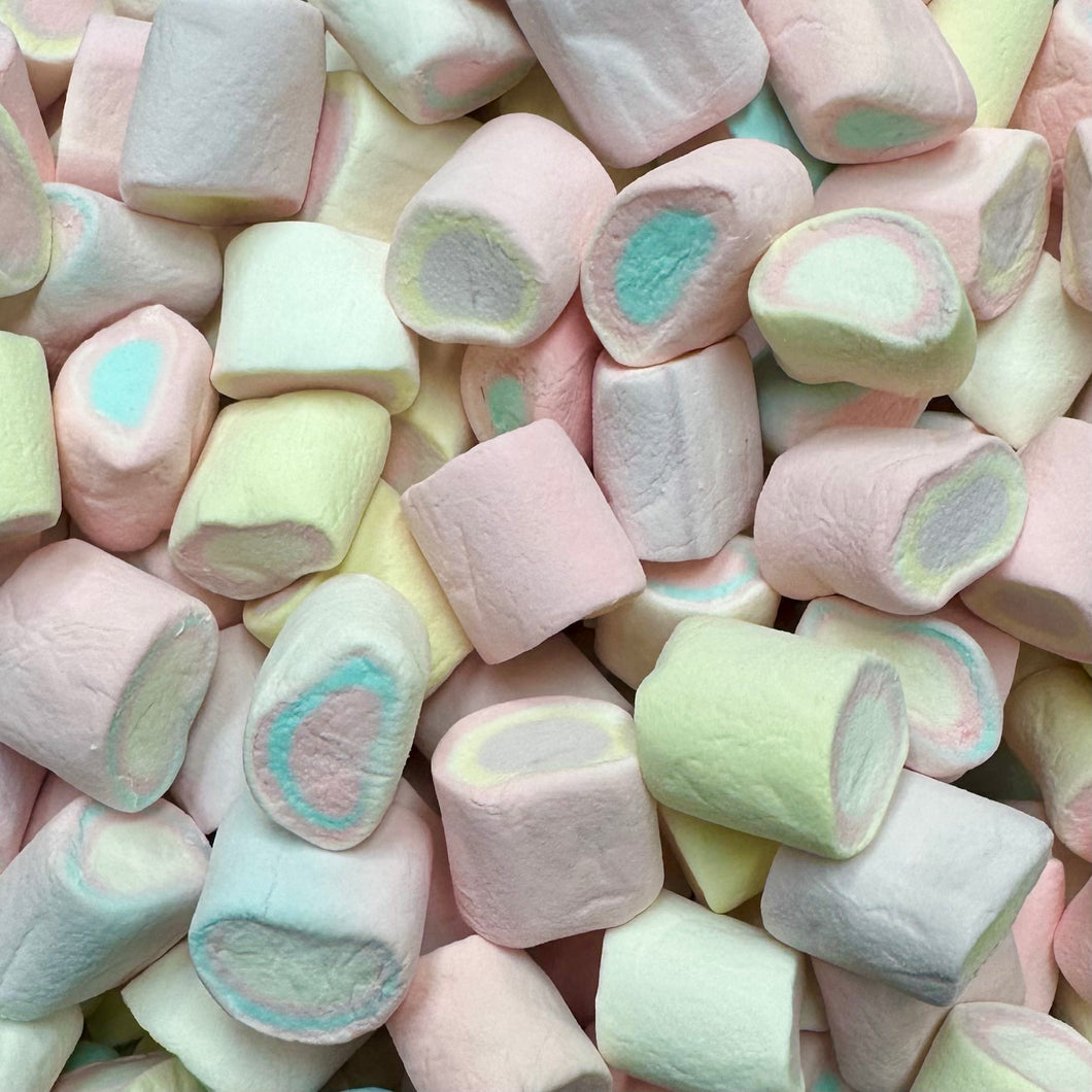 Rainbow Marshmallow Tubes