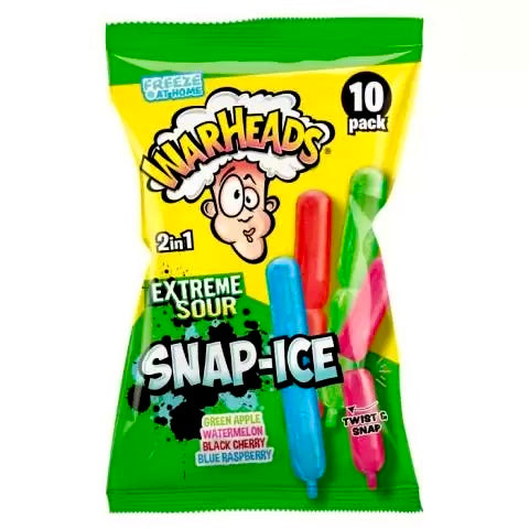 Pre-Order Warheads Extreme Sour 2 In 1 Snap Ice Sticks 450ml