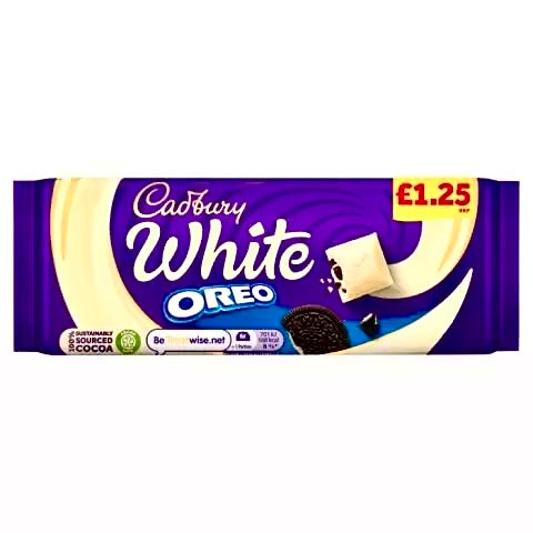 Pre-Order Cadbury White Oreo Chocolate Bar 120g