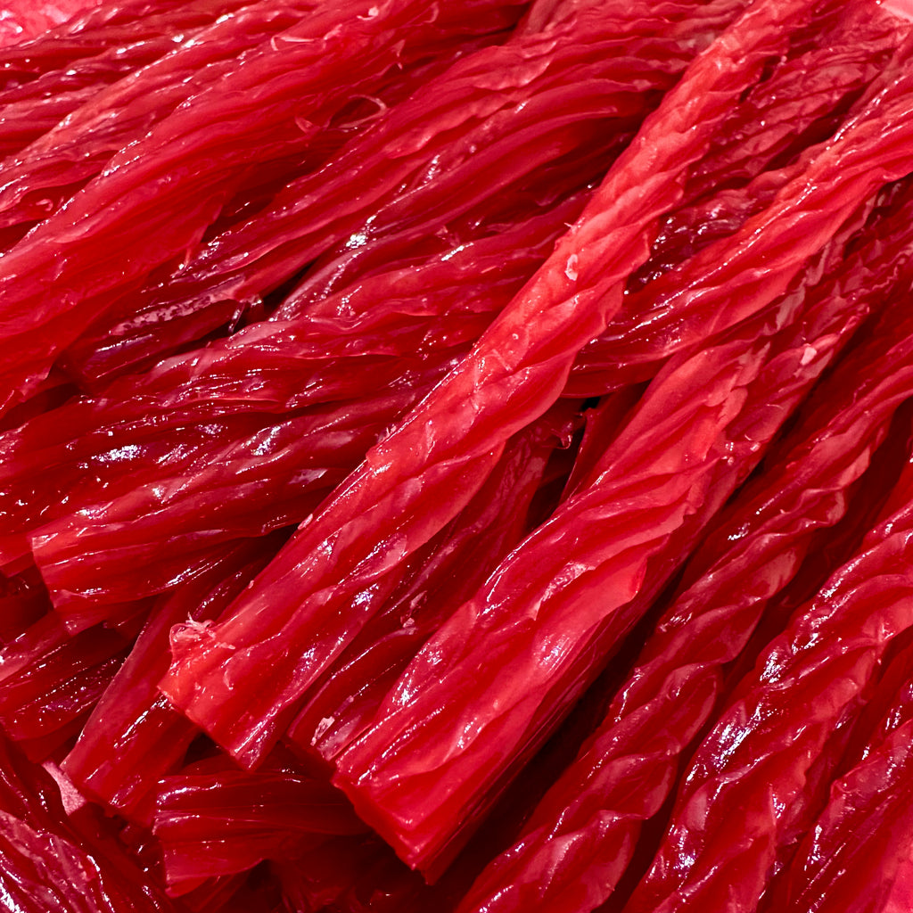 Raspberry Long Licorice Twists The Original Lolly Store
