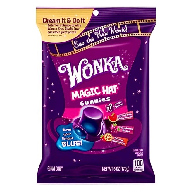 Wonka Pouch Mixed Flavours Magic Hat Gummies 170g