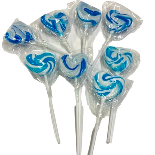 Blue Mini Heart Lollipops – The Original Lolly Store