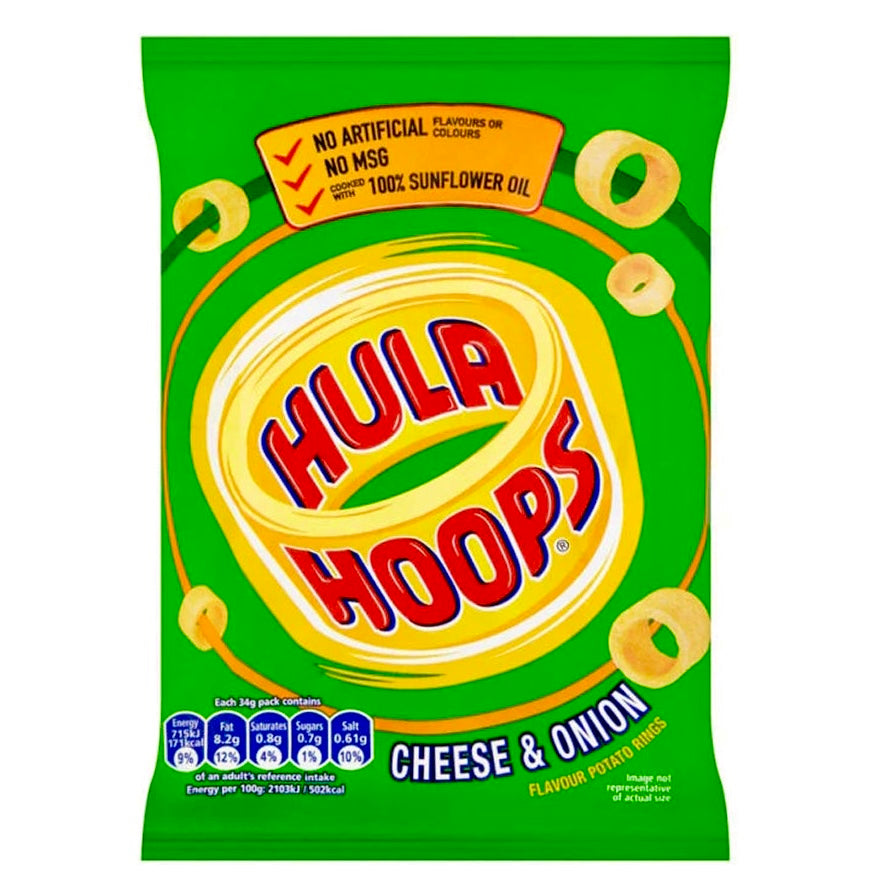 Hula Hoops Cheese & Onion 34g UK