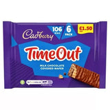 Pre-Order Cadbury Time Out Milk Chocolate Covered Wafer 6 Pack 121.2g