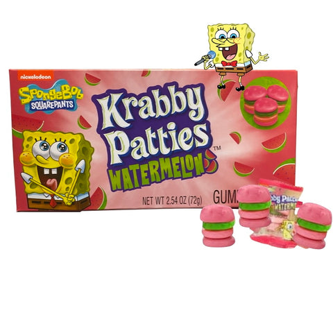 Sponge Bob Square Pants Gummy Krabby Patties Watermelon Candy 72g
