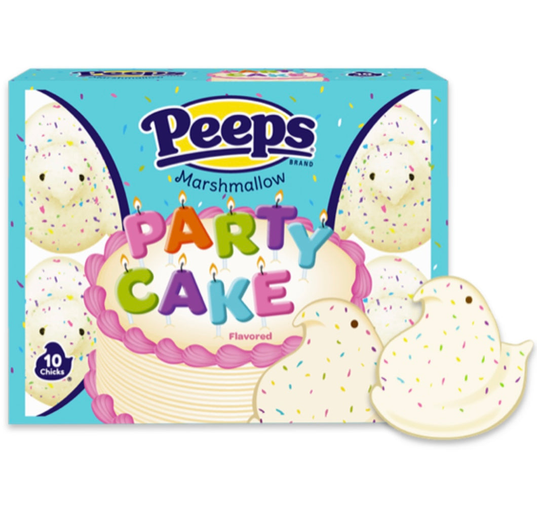 PEEPS Marshmallow Party Cake Flavored (10 chicks)