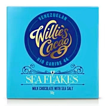 Pre-Order Willie's Cacao Sea Flakes 44% Milk Chocolate Bar 50g