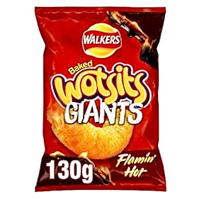 Walkers Wotsits Giants Flamin Hot Snacks 130g