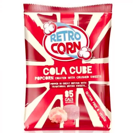Pre-Order Retrocorn Cola Cube Popcorn Bags 35g
