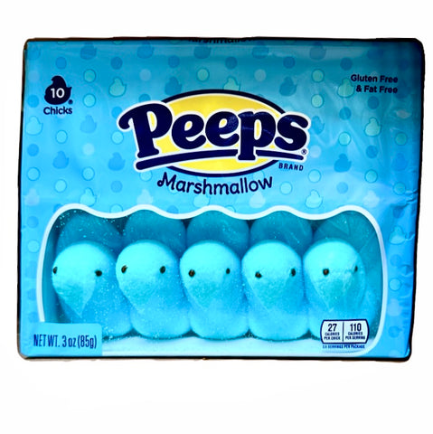PEEPS Marshmallow Chicks - Blue (10 Chicks)